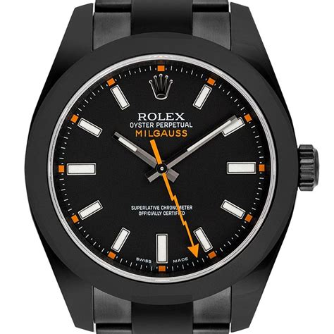 rolex milgauss black band|rolex milgauss black price.